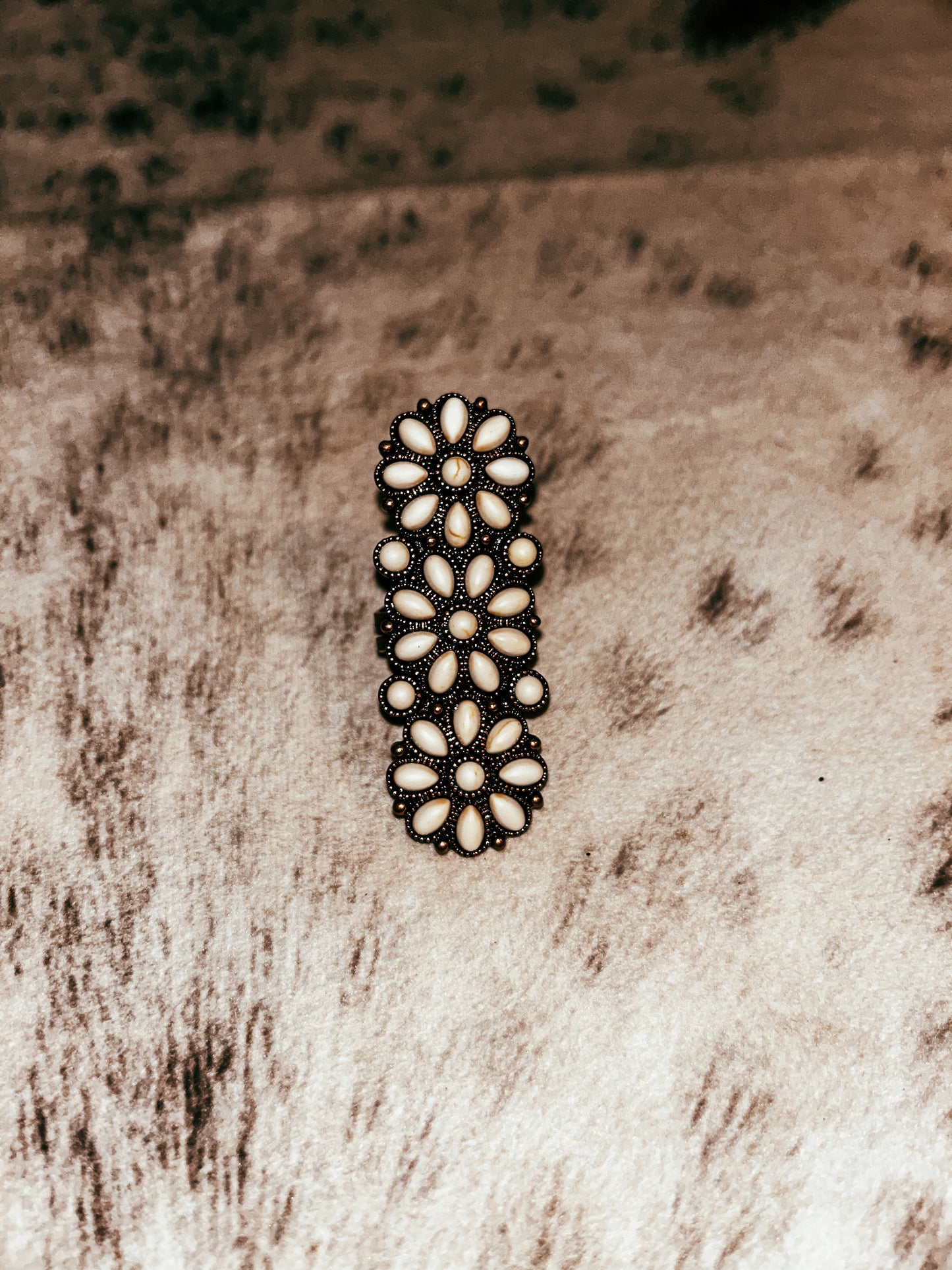 Copper Squash Blossom Ring